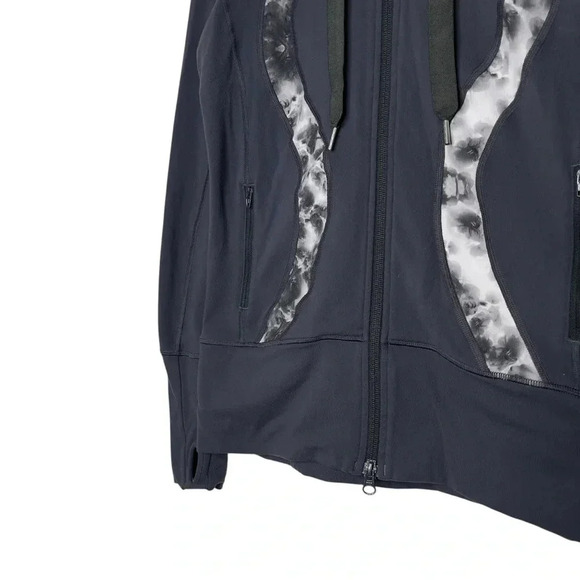 Lululemon Athletica In Stride Jacket Brisk Bloom Navy Full Zip Casual Size 8 - Picture 4 of 9